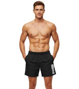 Quick-Drying Puma Men's Swim Shorts with Pockets and Mesh Lining, Summer Shorts, Swimwear 907002016 200 Black