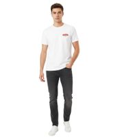 CAPSLAB X UFO Robot Grendizer Herren T-Shirt mit Rücken-Print Baumwoll-Shirt Rundhals-Shirt GL/GOL1/1/TSG/GRE1 Weiß