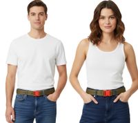 Champion Belt for Men and Women - Modern Everyday Belt with Brand Logo - 123 cm or 150 cm - Olive Green or Red