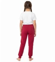 Gemütliche STEINBECK Kinder Kuschel-Hose für Jungen oder Mädchen aus Mikrofleece Jogginghose mit schöner Applikation Sweat-Hose Rot