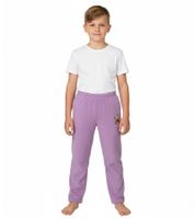 Bequeme STEINBECK Kinder Kuschel-Hose für Jungen oder Mädchen aus Mikrofleece Jogginghose mit schöner Applikation Sweat-Hose Rosa