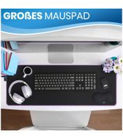 2-Pack Everlasting Comfort RGB Mouse Pad Gaming Mat with LED Lighting, Wrist Rest, and Color-Changing Modes, Large Mouse Pad 80x30cm, Gaming Accessory, Black