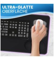 2-Pack Everlasting Comfort RGB Mouse Pad Gaming Mat with LED Lighting, Wrist Rest, and Color-Changing Modes, Large Mouse Pad 80x30cm, Gaming Accessory, Black