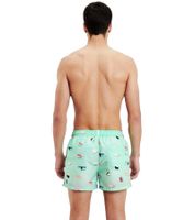 Nikben Men's Swim Trunks, Fashionable Swim Shorts with Sushi Print, 1003M, Turquoise