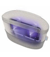 2er Pack Tragbare HoMedics UV-Desinfektionstasche wiederaufladbarer Hygienebeutel Sparpack SAN-B100GY-EU Grau