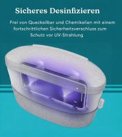 2er Pack Tragbare HoMedics UV-Desinfektionstasche wiederaufladbarer Hygienebeutel Sparpack SAN-B100GY-EU Grau