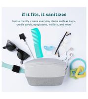 2er Pack Tragbare HoMedics UV-Desinfektionstasche wiederaufladbarer Hygienebeutel Sparpack SAN-B100GY-EU Grau