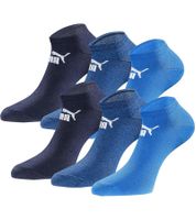 18 Pairs of PUMA Cotton Socks, Comfortable Sneaker Socks, Short Socks, Cotton Socks, Stockings 701213401 4142 Navy/Blue Heather/Royal Blue