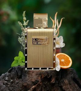 Powerful Lattafa The Kingdom Men's Eau de Parfum Aromatic-Spicy Body Fragrance 100ml Gold