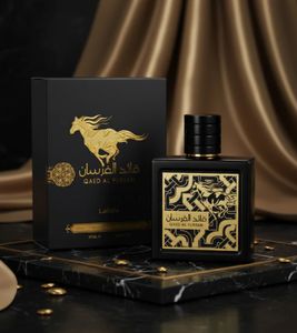 Lattafa Qaed Al Fursan Unisex Eau de Parfum Intense Oriental Body Fragrance for Women and Men 90ml Black/Gold