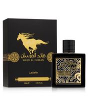 Lattafa Qaed Al Fursan Unisex Eau de Parfum Intense Oriental Body Fragrance for Women and Men 90ml Black/Gold