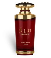 Lattafa Mayar Cherry Intense Eau de Parfum mit süßer Kirsche und warmen Akkorden Körper-Parfüm 100ml Rot/Gold