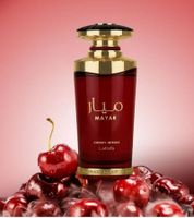 Lattafa Mayar Cherry Intense Eau de Parfum mit süßer Kirsche und warmen Akkorden Körper-Parfüm 100ml Rot/Gold