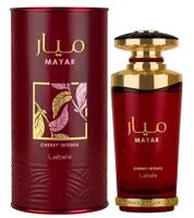 Lattafa Mayar Cherry Intense Eau de Parfum mit süßer Kirsche und warmen Akkorden Körper-Parfüm 100ml Rot/Gold