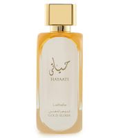 zeitloses Lattafa Hayaati Gold Elixir Unisex Eau de Parfum eleganter Körper-Duft für Damen und Herren 100ml Gold/Weiß