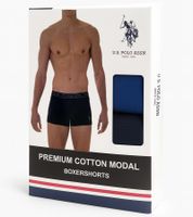 6-Pack Value Pack U.S. POLO ASSN. Premium Men's Boxer Shorts, Sustainable Underwear, 180 g/m², 134 68262 53696 in Royal Blue/Navy, Dark Green/Wine Red, Orange/Gray Melange, or Dark Gray/Black