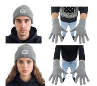2-Pack Comfortable SCOTCH & SODA Wool Hat and Gloves Knit Gloves Knit Beanie with Logo Patch Accessories Wool SSV5-3012 in Gray or Green