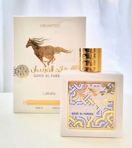 Lattafa Qaed Al Fursan Unlimited Unisex Eau de Parfum süß-cremiges Körper-Parfüm 90ml Weiß/Gold