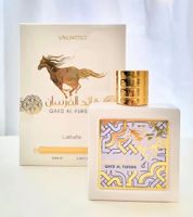 Lattafa Qaed Al Fursan Unlimited Unisex Eau de Parfum süß-cremiges Körper-Parfüm 90ml Weiß/Gold