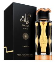 Lattafa Teriaq Intense Unisex Eau de Parfum Intensiver orientalischer Körper-Duft mit Safran & Amber 100ml Schwarz/Gold