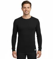 Hautsympathisches TOPTEX PRO Herren Thermo Langarm-Unterhemd mit ThermoTherm Winter Sport-Shirt mit OEKO-TEX Standard 100 Arbeits-Shirt Schwarz
