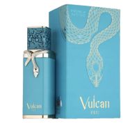 energiegeladenes Lattafa Vulcan French Avenue Eau de Parfum 100 ml – für Damen und Herren Blau/Gold