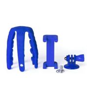 Support universel multifonctionnel Celly Squiddy pour smartphones et appareils photo avec pince réglable et mini trépied, bleu
