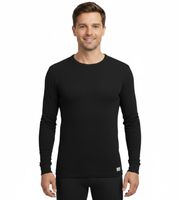 Warmhaltendes TOPTEX PRO Herren Thermo Langarm-Unterhemd mit ThermoTherm Winter Sport-Shirt mit OEKO-TEX Standard 100 Arbeits-Shirt Navy oder Schwarz