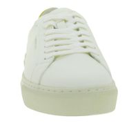 Baskets basses FLAMINGOS LIFE Hampton Court pour femme, écoresponsables et véganes, fabriquées au Portugal, blanches et jaunes