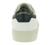 Baskets basses vegan FLAMINGOS LIFE Hampton Court pour femme, fabriquées au Portugal, blanc/noir