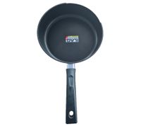 HOME IDEAS Padella in alluminio forgiato, adatta all'induzione, rivestimento antiaderente, 24 cm, argento/nero