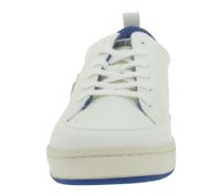 Baskets basses vegan Roland V10 pour homme, fabriquées en Espagne, blanc cassé/bleu, éco-responsables et durables