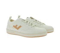Baskets basses vegan Roland V10 pour femme, fabriquées en Espagne, blanc cassé/terre cuite, éco-responsables.