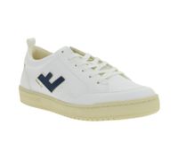Baskets basses vegan FLAMINGOS LIFE Roland V10 pour femme et homme, fabriquées en Espagne, blanc/bleu foncé