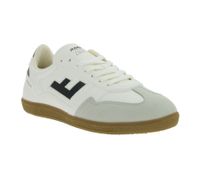 Baskets basses vegan FLAMINGOS LIFE Burela Slim pour femme et homme, fabriquées au Portugal, coloris vanille/noir