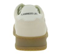 Baskets basses vegan Ventura pour femme, fabriquées au Portugal, rose poudré/beige.