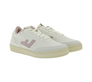 Baskets basses vegan FLAMINGOS LIFE Stadium pour homme et femme, beige/rose poudré, fabriquées en Espagne.