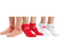 18 Paar PUMA Baumwoll-Socken schlichte Sneaker-Socken Kurz-Socken Baumwoll-Socken Strümpfe 701213401 in Schwarz/Grau/Navy/Rot, Weiß/Pfirsich/Korallen-Rot oder Navy/Blau-Meliert/Royal-Blau