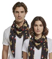 Pokémon Fan Merchandise Colorful Unisex Pokémon Scarf for Everyday Wear & Cosplay Summer Scarf SF2L7JPOK Black