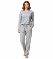 Pigiama da donna in morbido cotone, Dreamtime Pajamas Set 8895935 Grigio