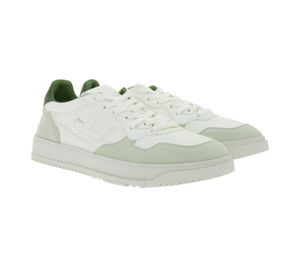 Baskets basses vegan FLAMINGOS LIFE Ventura pour homme, durables et fabriquées au Portugal, coloris blanc/gris/vert