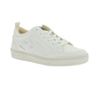 Baskets basses vegan FLAMINGOS LIFE Roland V10 pour femme et homme, fabriquées en Espagne, couleur blanc cassé.