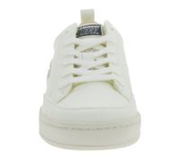 Baskets basses vegan FLAMINGOS LIFE Roland V10 pour femme et homme, fabriquées en Espagne, couleur blanc cassé.