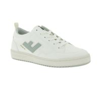 Baskets basses vegan FLAMINGOS LIFE Roland V10 pour femme et homme, coloris blanc cassé/gris, fabriquées en Espagne.