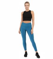 Reggiseno sportivo leggero sostenibile SLEEX da donna, reggiseno sportivo con cuciture piatte, bustino da allenamento 44053-001, nero