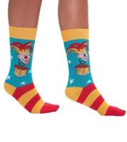 3 pares de calcetines de algodón Moustard Jack in the Box, calcetines largos a rayas, talla 20-JACK, rojo/amarillo/azul