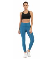 Leggings de sport SLEEX Lightweight Soft pour femme, bleu, coutures plates, référence 44051-010