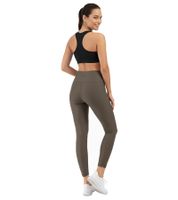 Leggings de sport légers et doux SLEEX pour femme, coupe confortable et durable, avec coutures plates, coloris taupe/marron (44051-009)