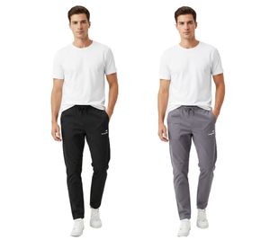 Pantalones deportivos ligeros KangaROOS para hombre, pantalones de entrenamiento y jogging con cintura elástica y cordón, gris o negro