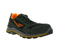 Chaussures de sécurité GARSPORT Kele Low S1P pour homme et femme, semelle en caoutchouc Michelin Arrow HRO, coloris Noir/Gris/Orange (GDS1090017 2099)